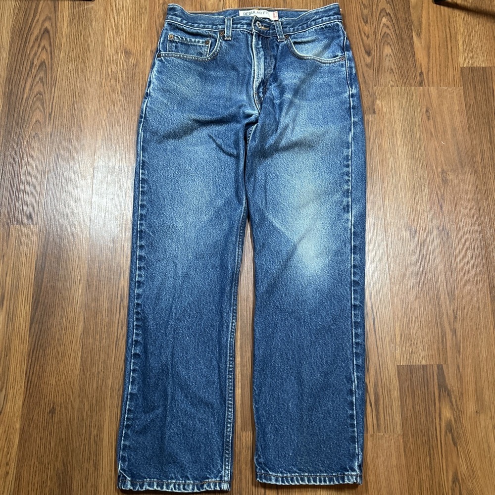 Vintage Y2K Levi's 505 Regular Fit Straight Leg Jeans Blue Denim Men 30x29 Fade